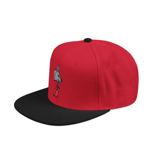 Embroidered Poker Hand Snapback Hat — Red Heart Ace Design
