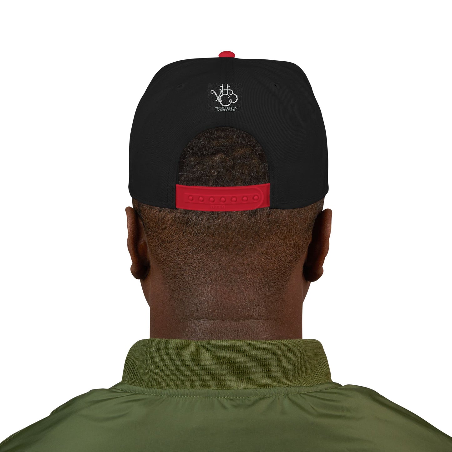 Embroidered Poker Hand Snapback Hat — Red Heart Ace Design