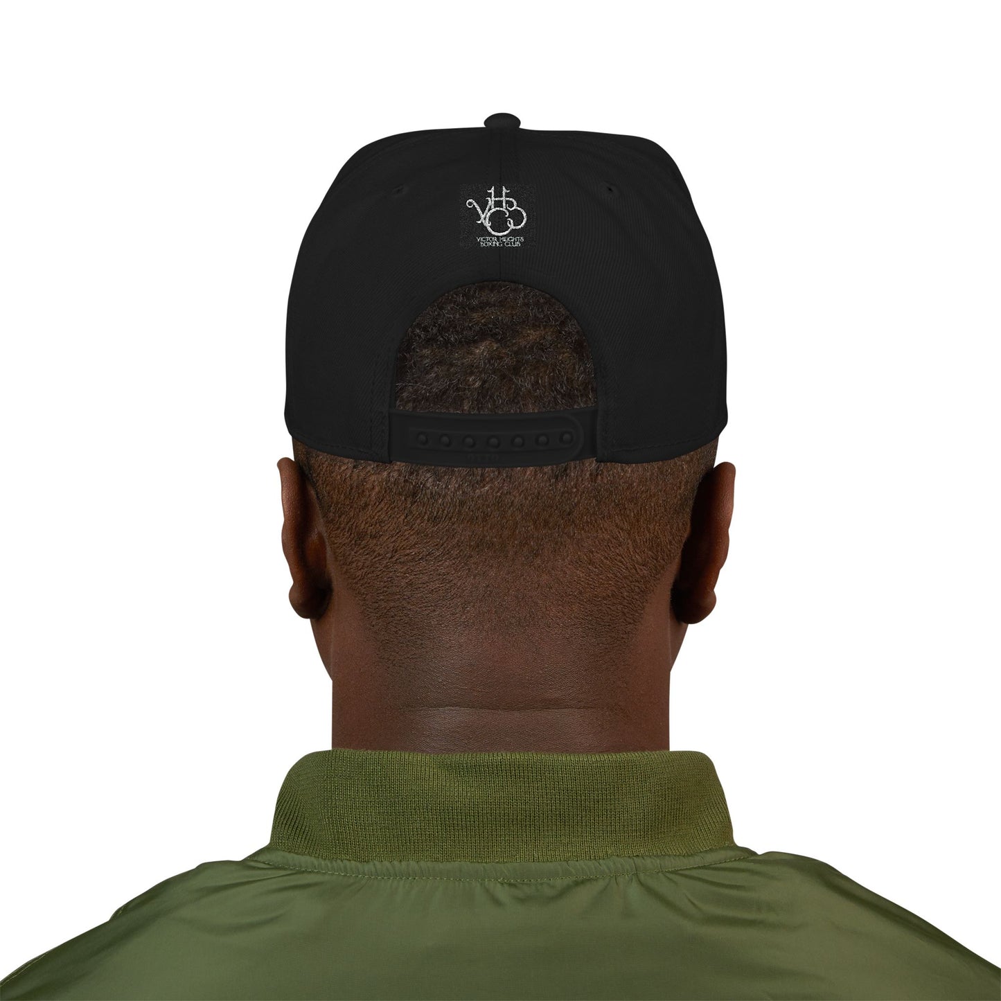 Embroidered Poker Hand Snapback Hat — Red Heart Ace Design